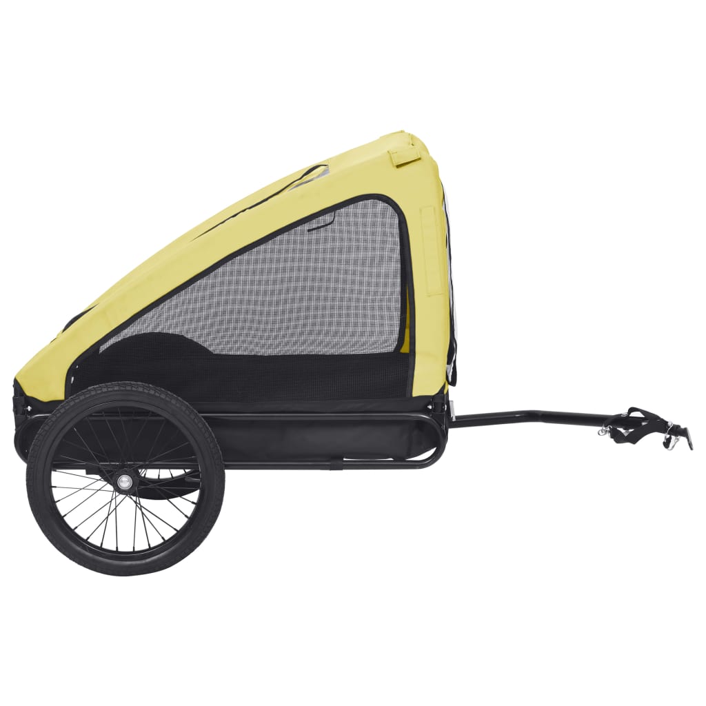 Yellow and Black Pet Bike Trailer