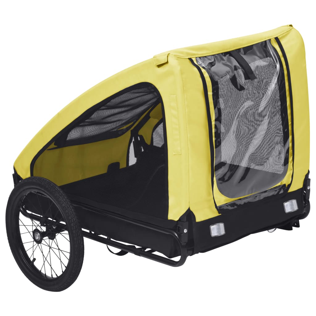 Yellow and Black Pet Bike Trailer