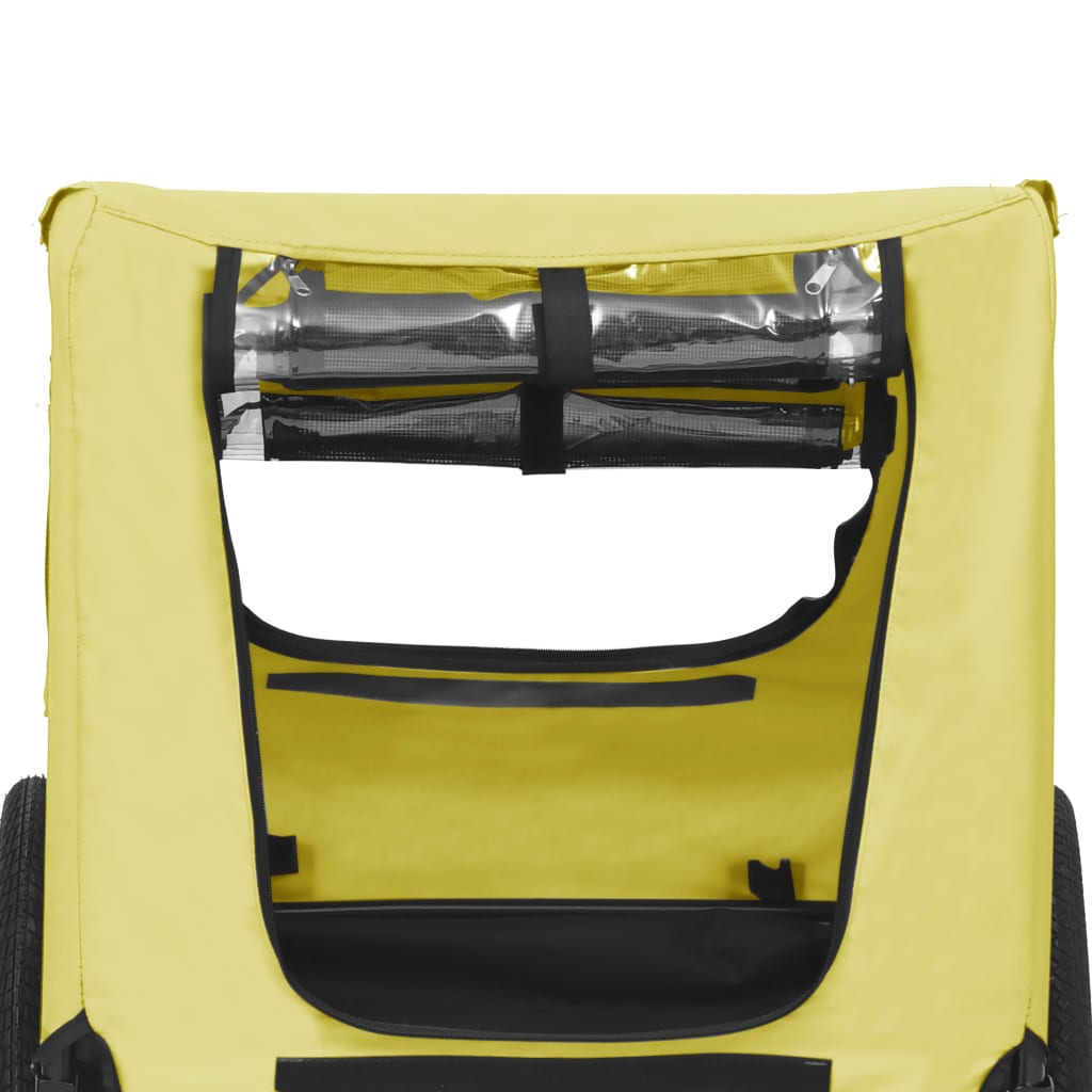 Yellow and Black Pet Bike Trailer