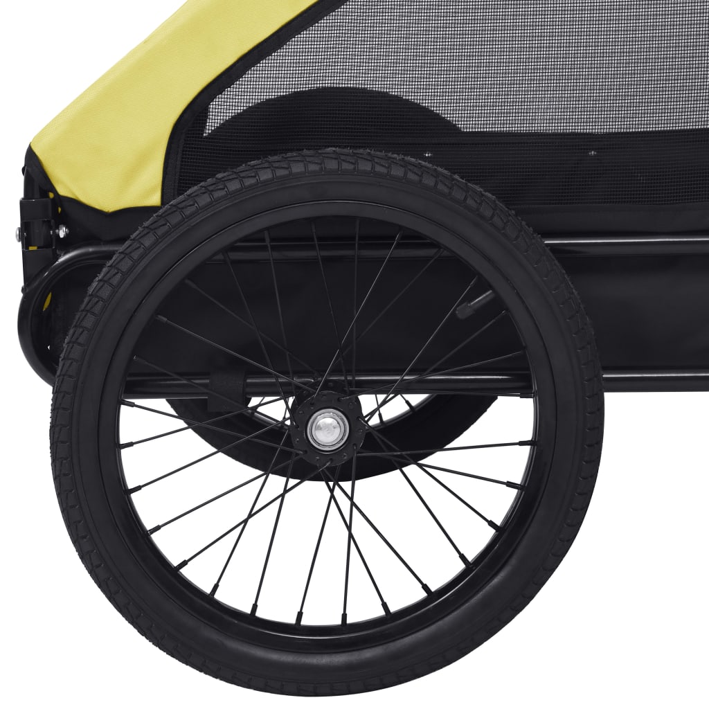 Yellow and Black Pet Bike Trailer