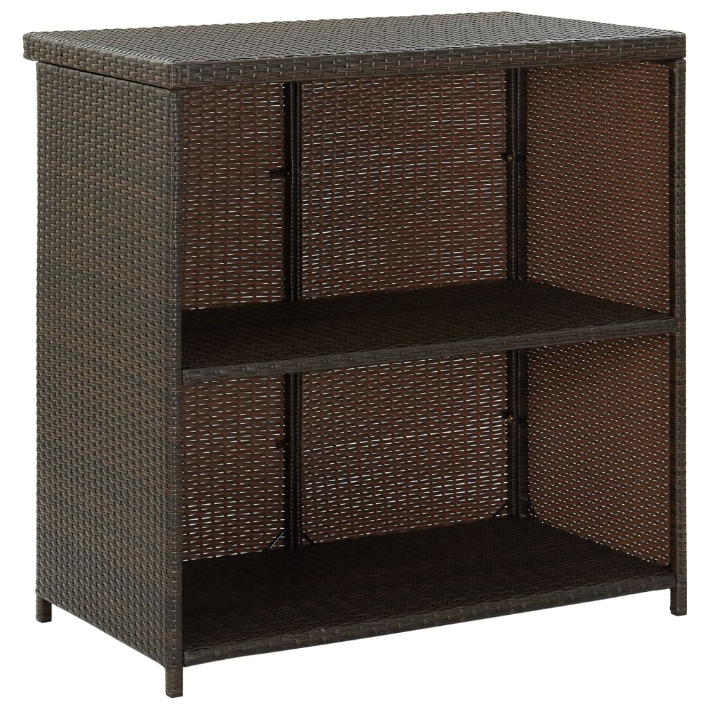 Set da Bar 3 pz in Polyrattan Marrone