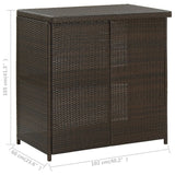 Set da Bar 3 pz in Polyrattan Marrone