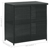 Set da Bar 3 pz in Polyrattan Nero