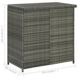 Set da Bar 3 pz in Polyrattan Grigio