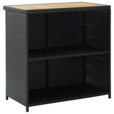 Set da Bar 3 pz in Polyrattan Nero