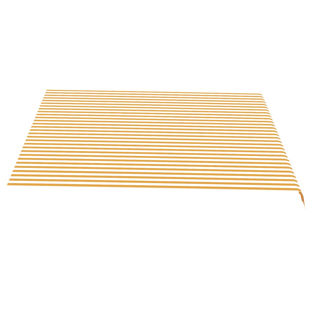 Tessuto di Ricambio per Tenda da Sole Giallo e Bianco 4x3,5 m