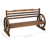 Panchina da Giardino 142 cm in Legno Massello di Abete