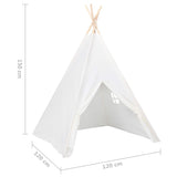 Tenda Tipi Bimbi Borsa Bianco Microfibra Strisce 120x120x150cm