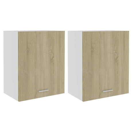 Mobili Pensili 2 pz Rovere Sonoma 50x31x60 cm Legno Multistrato