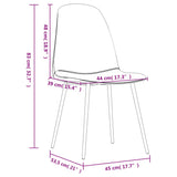 Sedie da pranzo 4 pz 45x54,5x87 cm Marrone Scuro in Similpelle