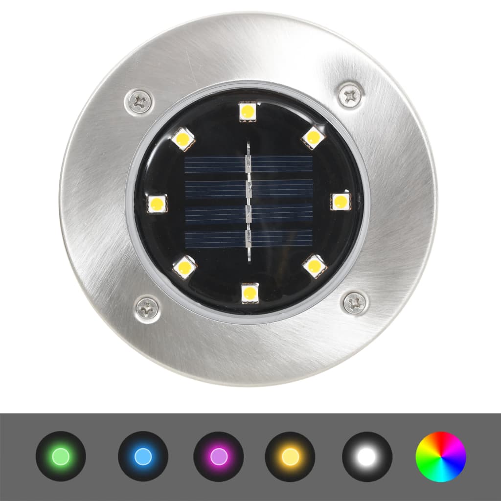 Lampade Solari da Terra 8 pz Luci a LED Colore RGB