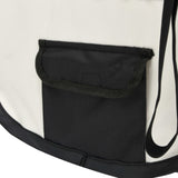 Box per Cani Pieghevole con Borsa Trasporto Nero 110x110x58 cm