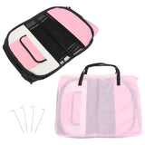 Box per Cani Pieghevole con Borsa Trasporto Rosa 125x125x61 cm