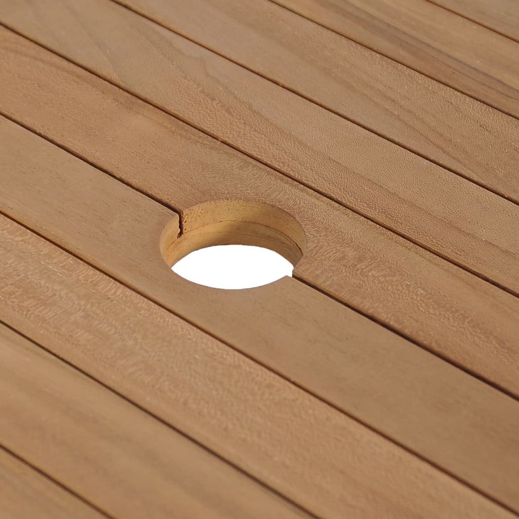 Armadietto da Bagno in Legno di Teak con Lavabo in Marmo Crema