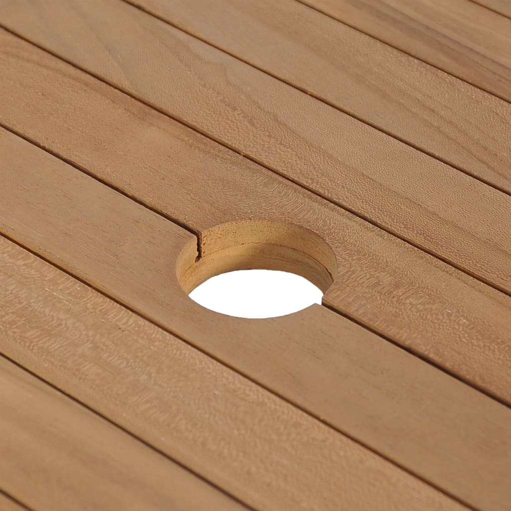 Armadietto da Bagno in Legno di Teak con Lavabi in Marmo Nero