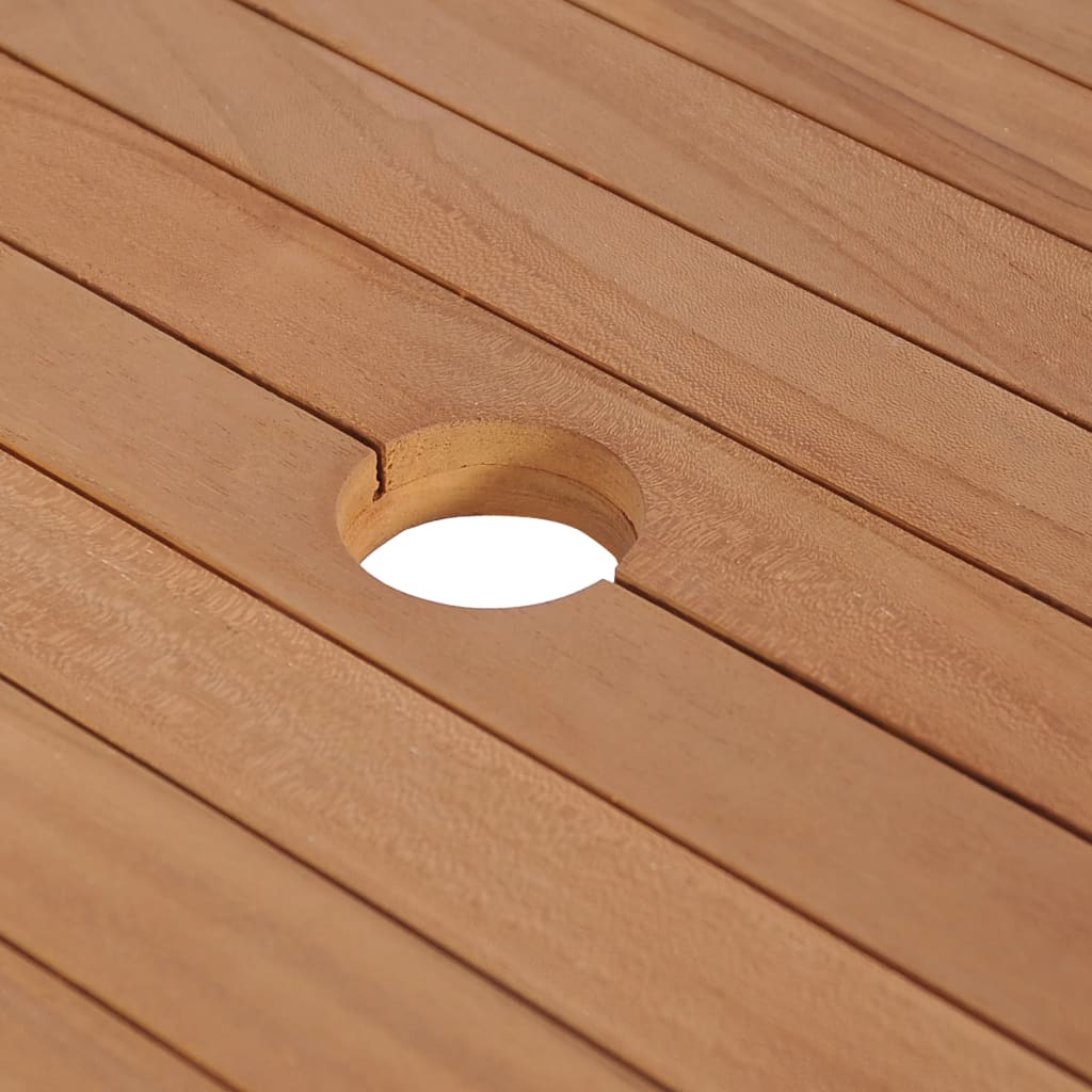 Armadietto da Bagno in Legno di Teak con Lavabi in Marmo Nero