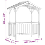 Capanno per Barbecue 163,5x93x210 cm in Pino Impregnato