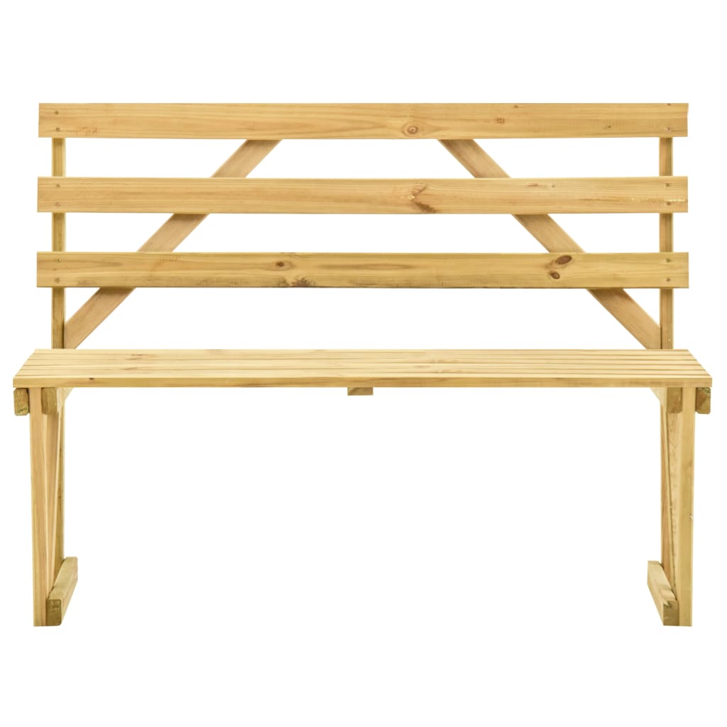 Panca da Giardino 120 cm in Legno di Pino Impregnato