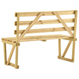 Panca da Giardino 120 cm in Legno di Pino Impregnato