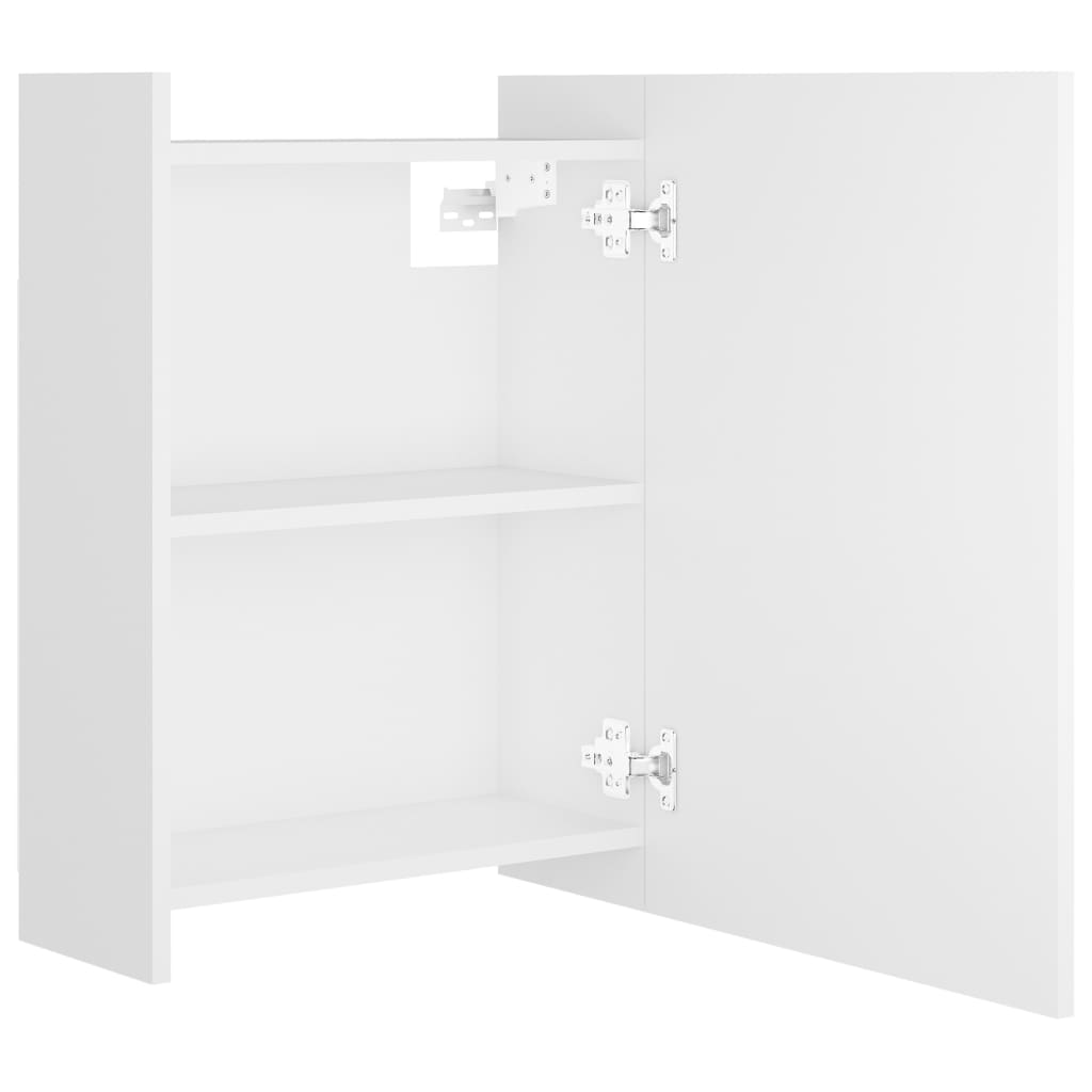 Armadietto a Specchio Bianco 62,5x20,5x64 cm Legno Multistrato