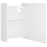 Armadietto a Specchio Bianco 62,5x20,5x64 cm Legno Multistrato