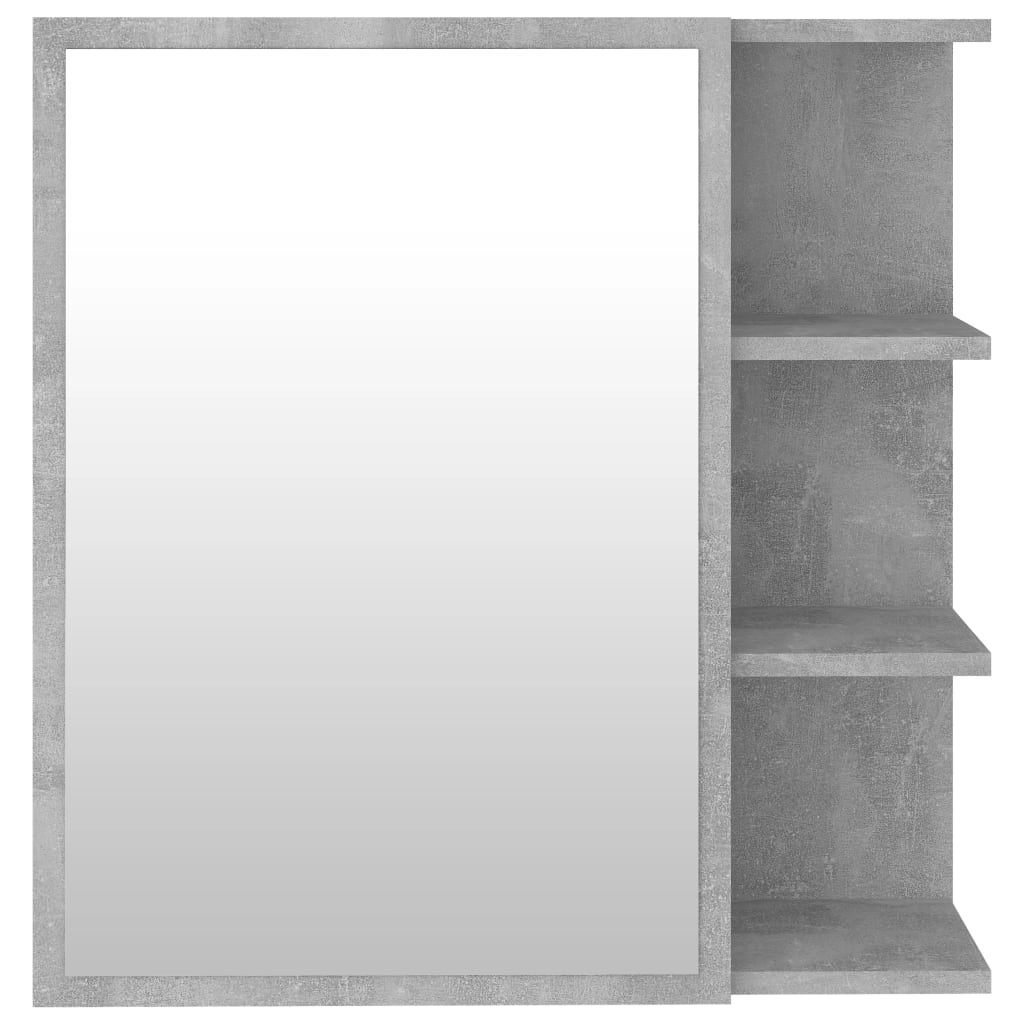 Mobile Bagno Specchio Grigio Cemento 62,5x20,5x64cm Multistrato