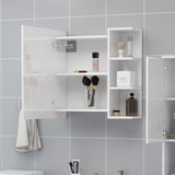 Mobile Bagno Specchio Bianco Lucido 62,5x20,5x64cm Multistrato