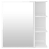 Mobile Bagno Specchio Bianco Lucido 62,5x20,5x64cm Multistrato