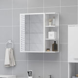 Mobile Bagno Specchio Bianco Lucido 62,5x20,5x64cm Multistrato