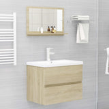 Specchio da Bagno Rovere Sonoma 60x10,5x37 cm Legno Multistrato