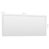 Specchio da Bagno Bianco Lucido 90x1,5x37 cm Legno Multistrato