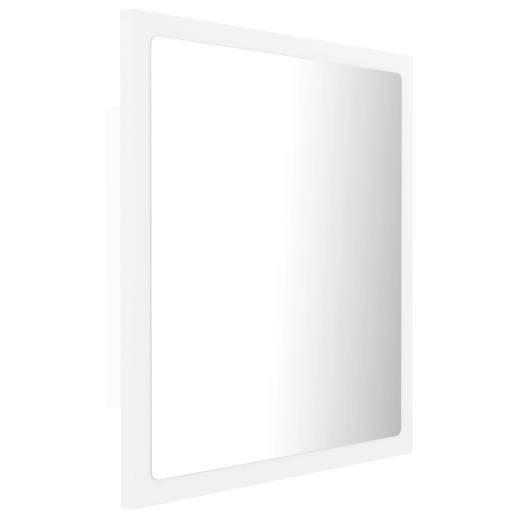 Specchio da Bagno con LED Bianco 40x8,5x37 cm in Acrilico