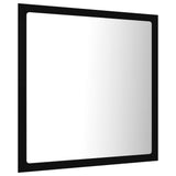 Specchio da Bagno a LED Nero 40x8,5x37 cm in Acrilico