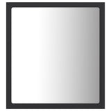 Specchio da Bagno a LED Grigio 40x8,5x37 cm in Acrilico