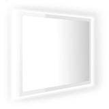 Specchio da Bagno LED Bianco Lucido 60x8,5x37 cm in Acrilico