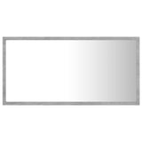 Specchio da Bagno a LED Grigio 80x8,5x37 cm in Acrilico