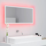 Specchio da Bagno con LED Bianco 90x8,5x37 cm in Acrilico