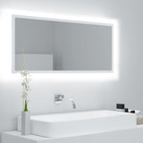 Specchio da Bagno con LED Bianco 100x8,5x37 cm in Acrilico