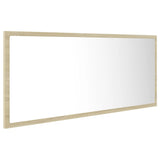 Specchio da Bagno LED Rovere Sonoma 100x8,5x37 cm in Acrilico