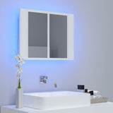 Armadietto a Specchio con Luci LED Bianco 60x12x45 in Acrilico