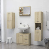 Specchio da Bagno Rovere Sonoma 60x10,5x45 cm Legno Multistrato