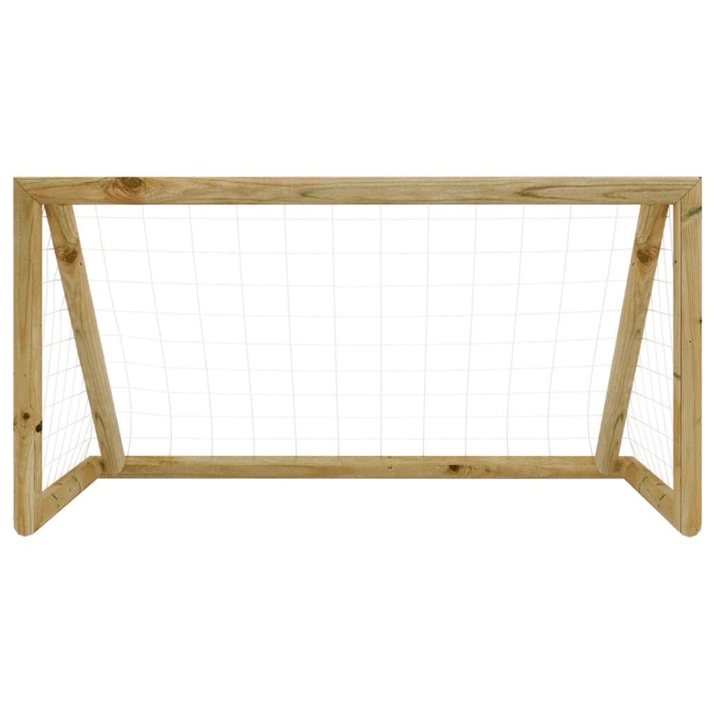 Porta da Calcio con Rete 160x80x100 cm Legno di Pino Impregnato