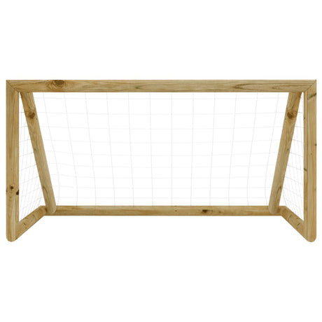 Porta da Calcio con Rete 120x60x80 cm Legno di Pino Impregnato