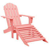 Sedia Giardino Adirondack con Ottomana Massello di Abete Rosa