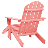 Sedia Giardino Adirondack con Ottomana Massello di Abete Rosa