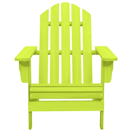 Sedia Giardino Adirondack in Legno Massello di Abete Verde