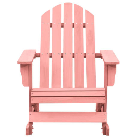 Sedia a Dondolo Giardino Adirondack in Legno di Abete Rosa