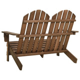 Sedia da Giardino Adirondack a 2 Posti Legno di Abete Marrone