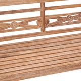 Panca Batavia 120 cm Bianco Slavato in Legno Massello di Teak