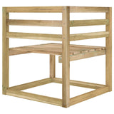 Divani Angolari da Giardino Pallet Legno Pino Impregnato Verde